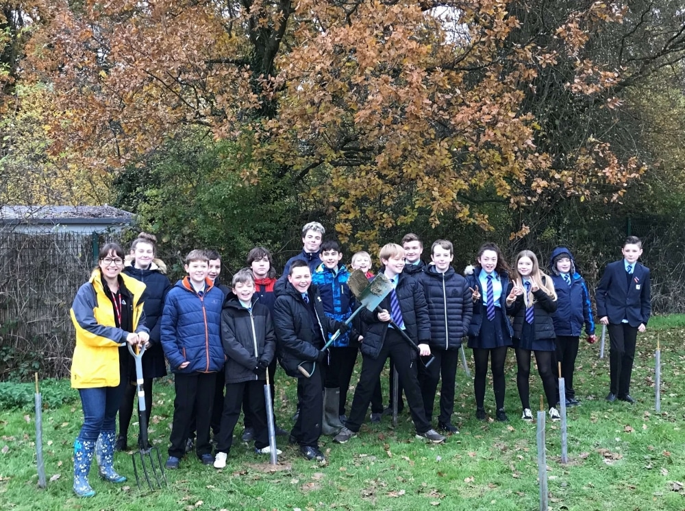 Pupils plant trees to invest in future